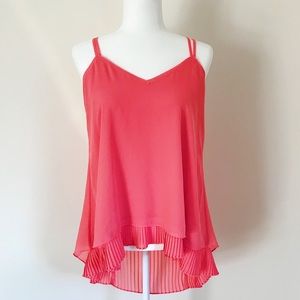 NWOT White House Black Market Pink Split Back Tank